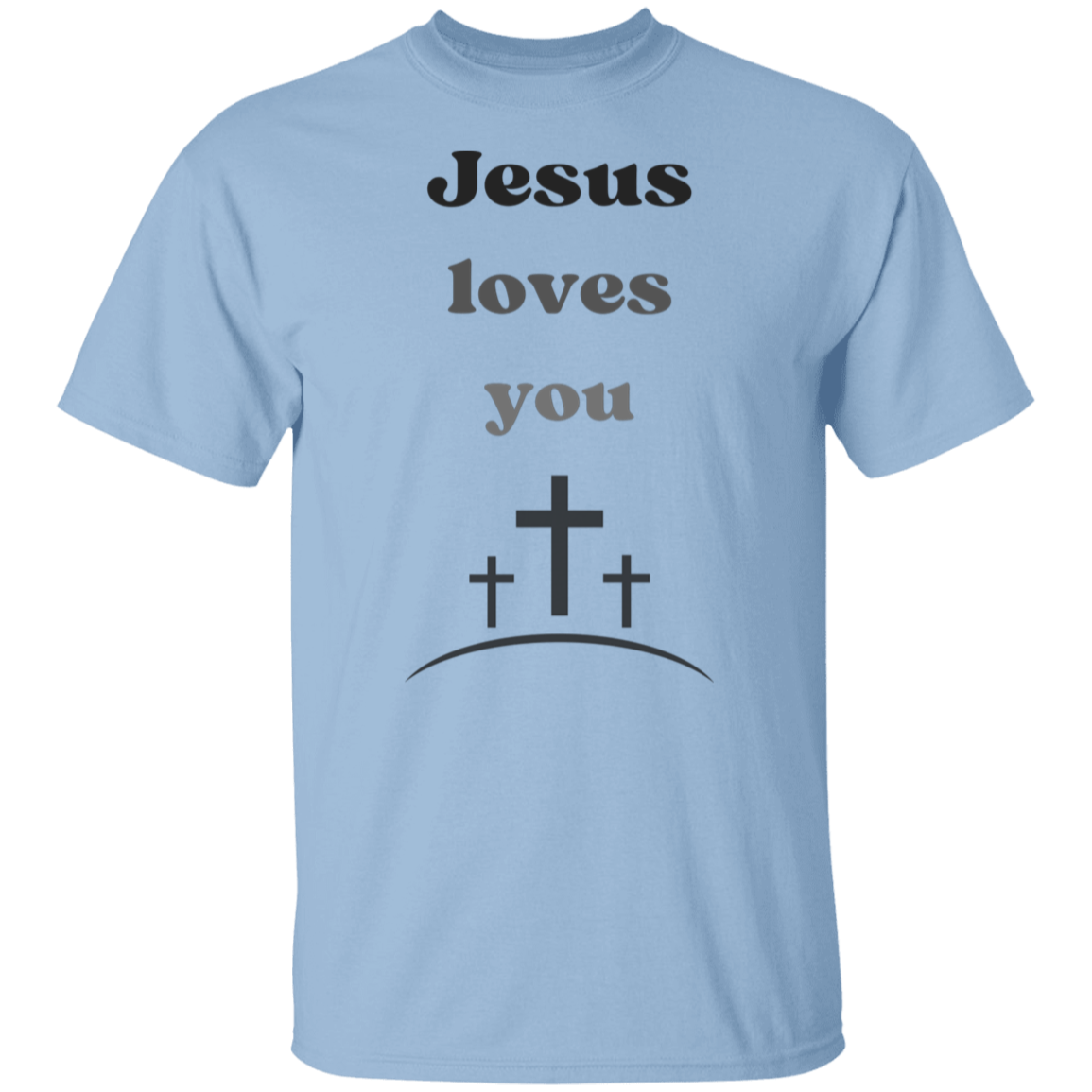 Jesus loves you T-Shirt (dark text)