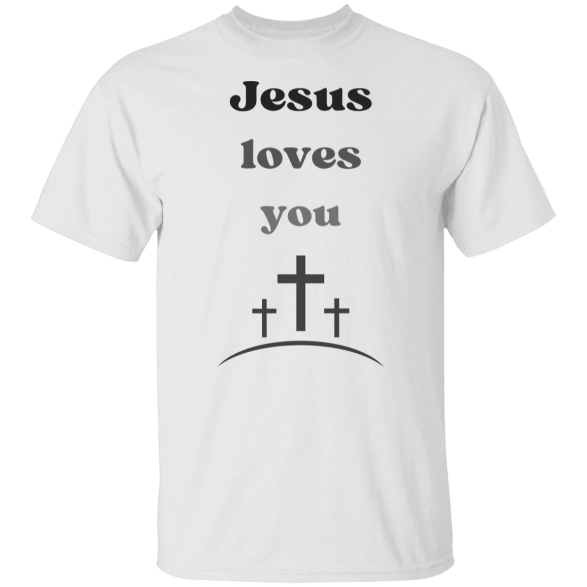 Jesus loves you T-Shirt (dark text)