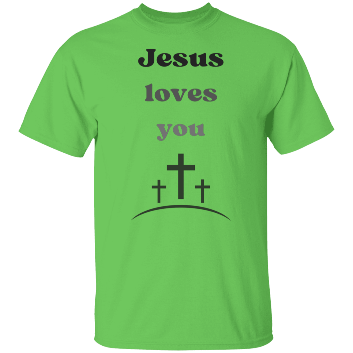Jesus loves you T-Shirt (dark text)