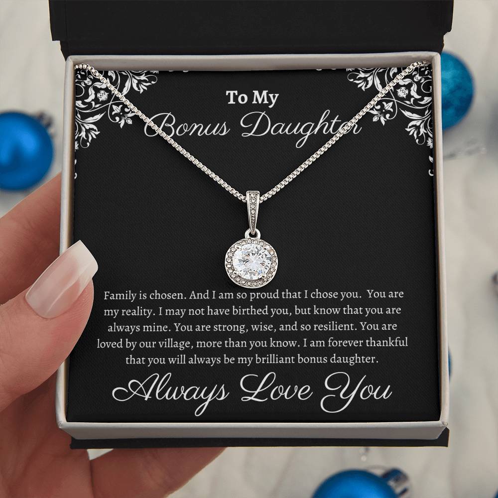 Bonus Daughter Gift, Gift for Step Daughter, Wedding Gifts, Step Daughter Necklace Gift to Step Daughter from Bride Groom, Stepmother BIRTHDAY Giftift