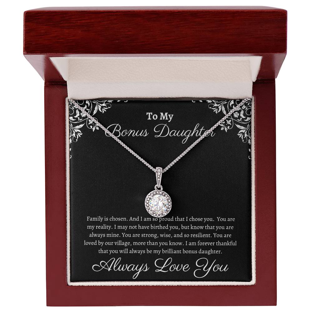 Bonus Daughter Gift, Gift for Step Daughter, Wedding Gifts, Step Daughter Necklace Gift to Step Daughter from Bride Groom, Stepmother BIRTHDAY Giftift