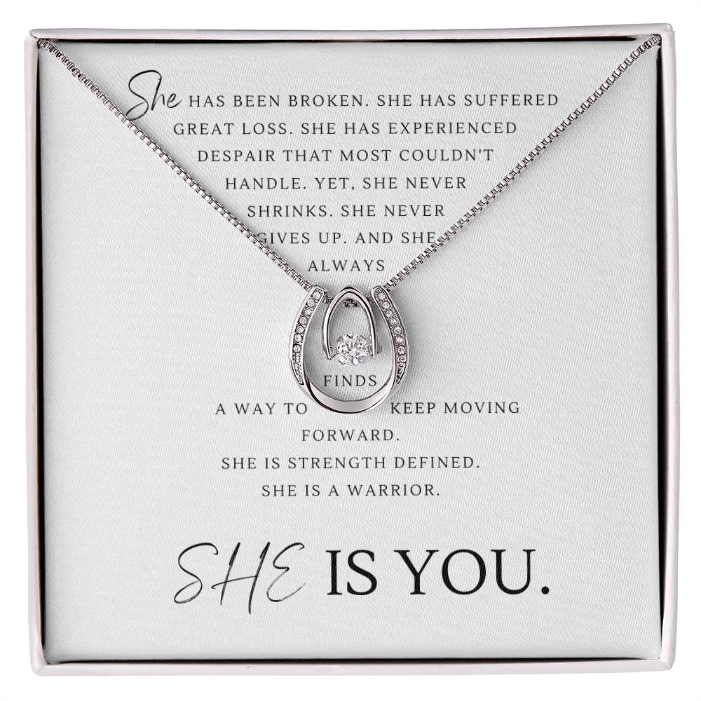 Women's Warrior Gift, Survivor Gift Necklace, AA gift, Recovery necklace, Encouragement gift, Strength gift