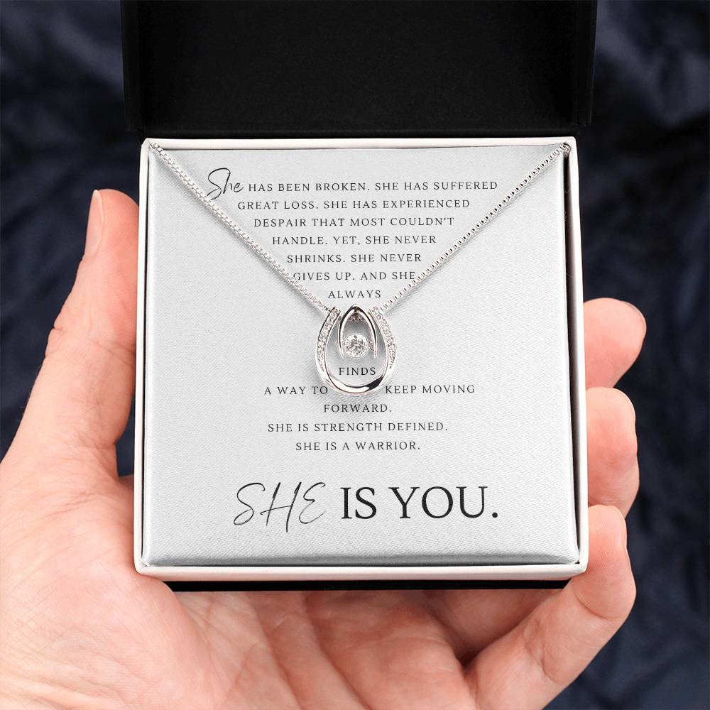 Women's Warrior Gift, Survivor Gift Necklace, AA gift, Recovery necklace, Encouragement gift, Strength gift