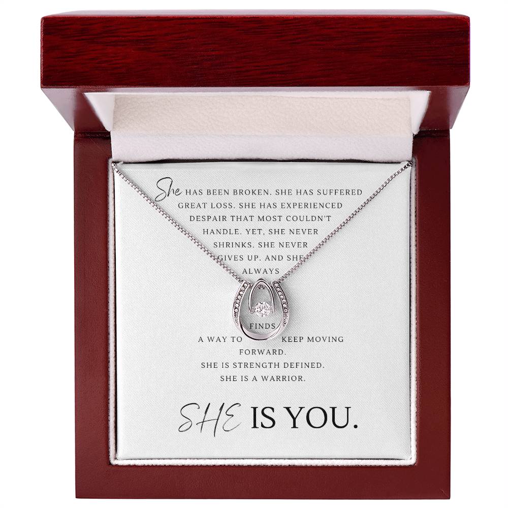 Women's Warrior Gift, Survivor Gift Necklace, AA gift, Recovery necklace, Encouragement gift, Strength gift
