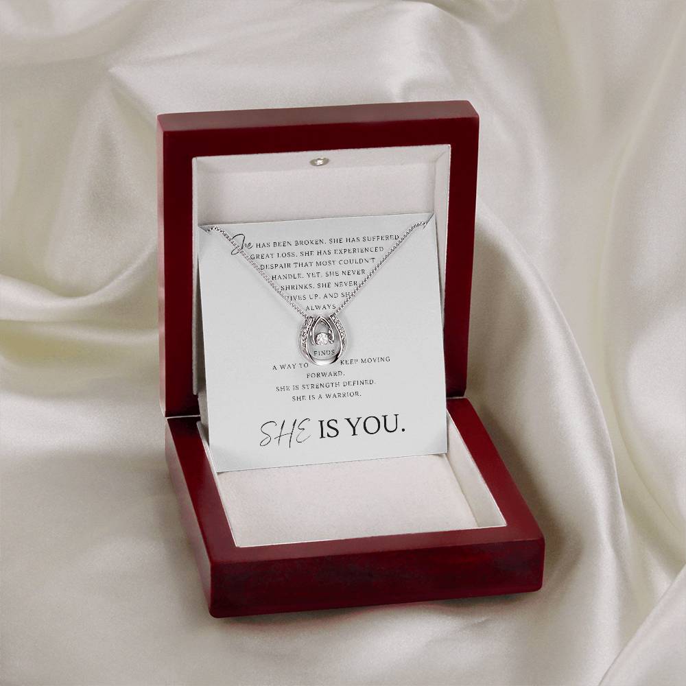Women's Warrior Gift, Survivor Gift Necklace, AA gift, Recovery necklace, Encouragement gift, Strength gift