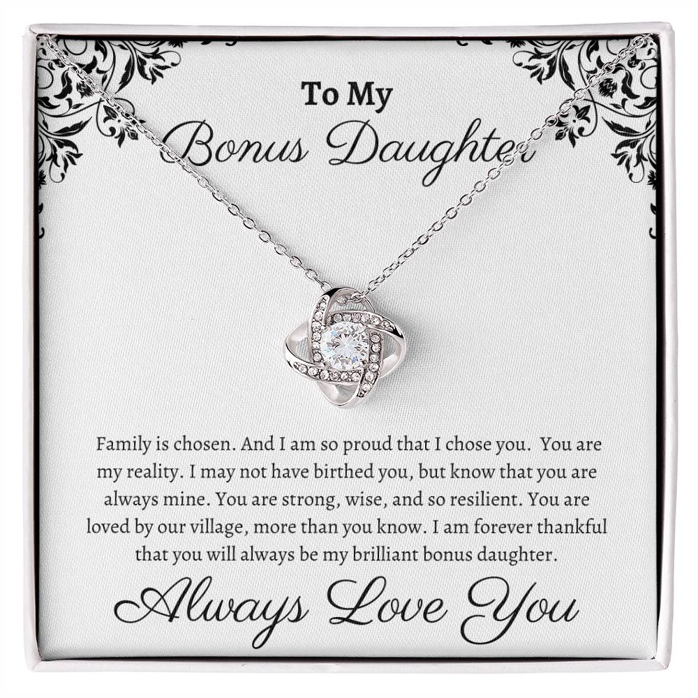 Bonus Daughter Gift, Gift for Step Daughter, Wedding Gifts, Step Daughter Necklace Gift to Step Daughter from Bride Groom, Stepmother BIRTHDAY