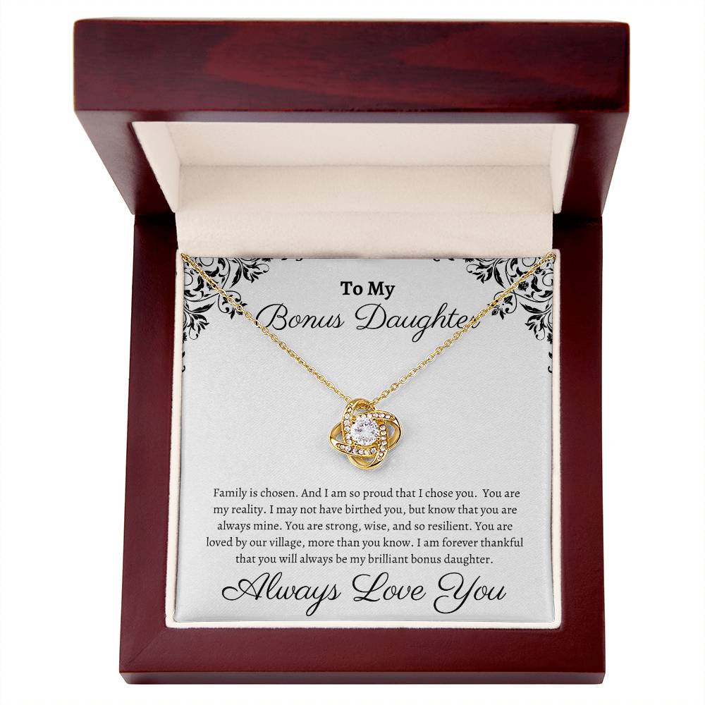 Bonus Daughter Gift, Gift for Step Daughter, Wedding Gifts, Step Daughter Necklace Gift to Step Daughter from Bride Groom, Stepmother BIRTHDAY