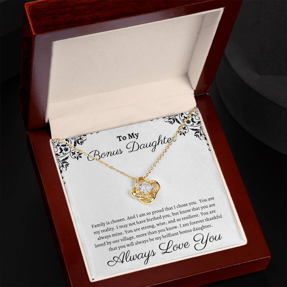 Bonus Daughter Gift, Gift for Step Daughter, Wedding Gifts, Step Daughter Necklace Gift to Step Daughter from Bride Groom, Stepmother BIRTHDAY
