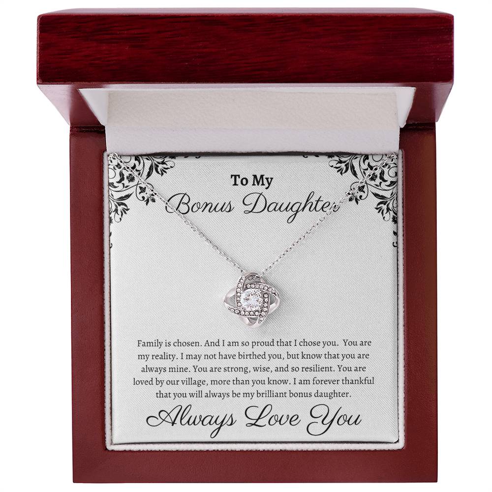 Bonus Daughter Gift, Gift for Step Daughter, Wedding Gifts, Step Daughter Necklace Gift to Step Daughter from Bride Groom, Stepmother BIRTHDAY