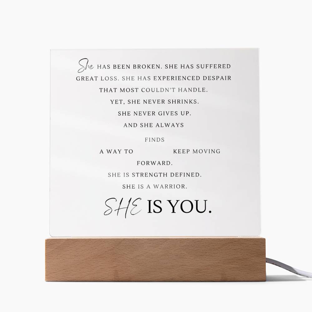 Women's Warrior Gift, Survivor Gift Acrylic, AA gift, Recovery gift, Encouragement gift, Strength gift