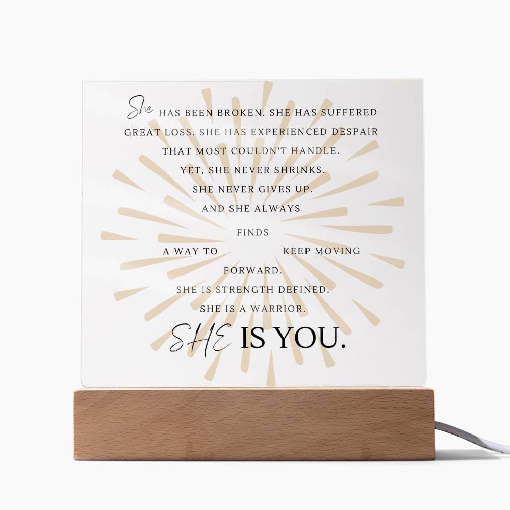 Women's Warrior Gift, Survivor Gift Sunburst Acrylic, AA gift, Recovery gift, Encouragement gift, Strength gift