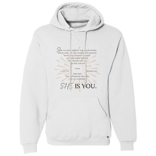 Women's Warrior Gift, Survivor Gift Hoodie, AA gift, Recovery gift Hoodie, Encouragement gift hoodie, Strength gift Dri-Power Fleece Pullover Hoodie