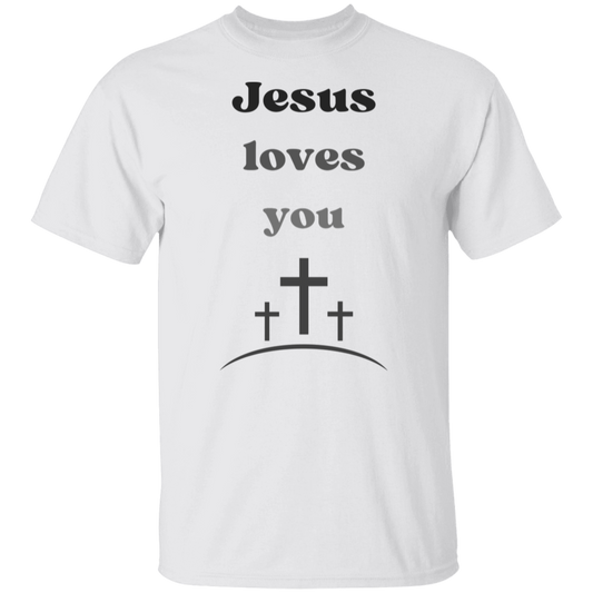 Jesus loves you T-Shirt (dark text)
