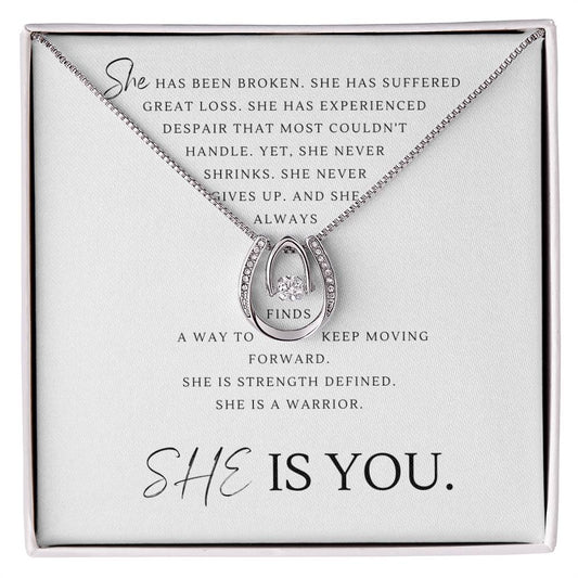 Women's Warrior Gift, Survivor Gift Necklace, AA gift, Recovery necklace, Encouragement gift, Strength gift
