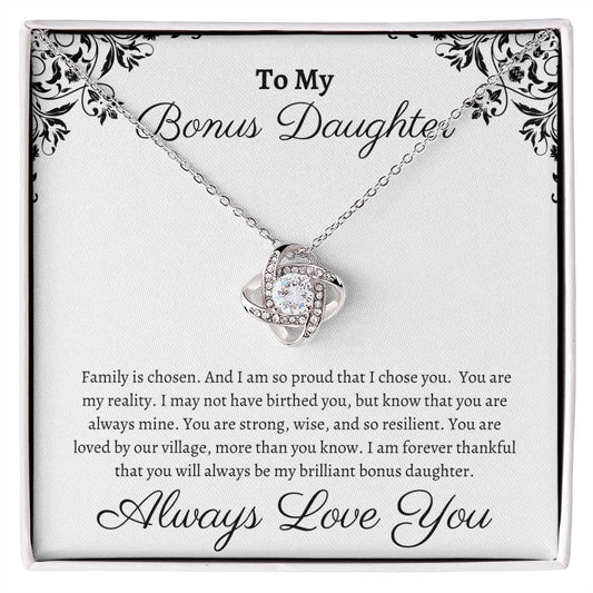 Bonus Daughter Gift, Gift for Step Daughter, Wedding Gifts, Step Daughter Necklace Gift to Step Daughter from Bride Groom, Stepmother BIRTHDAY