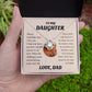 To My Daughter from Dad White Gold Love Knot Necklace "Never Forget that I Love You ALWAYS"
