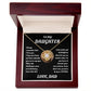 To My Daughter from Dad White Gold Love Knot Necklace "Never Forget that I Love You ALWAYS"