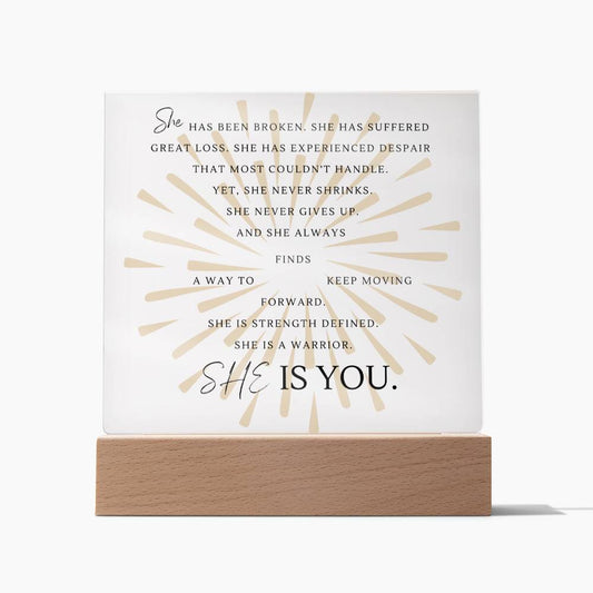 Women's Warrior Gift, Survivor Gift Sunburst Acrylic, AA gift, Recovery gift, Encouragement gift, Strength gift