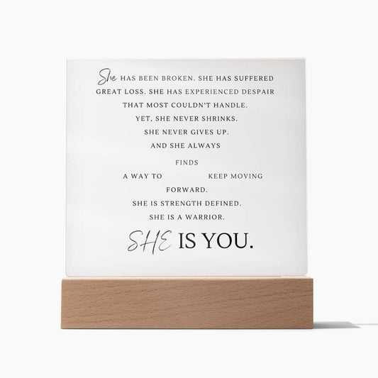 Women's Warrior Gift, Survivor Gift Acrylic, AA gift, Recovery gift, Encouragement gift, Strength gift
