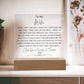 Gift for Wife, "When I First Saw You" Acrylic Plaque: An Unforgettable and Exclusive Keepsake